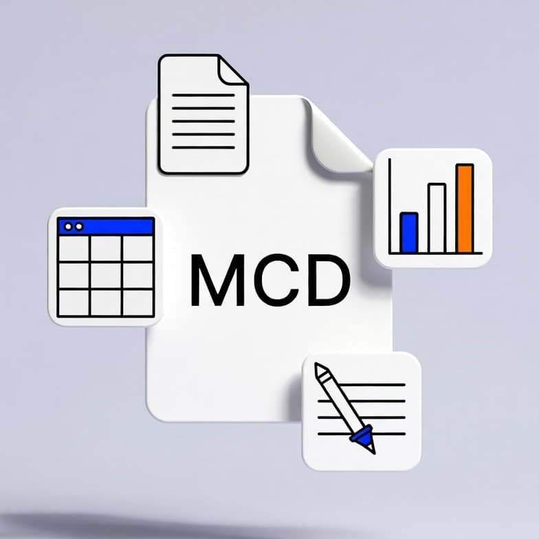MCD mixed-content document format illustration